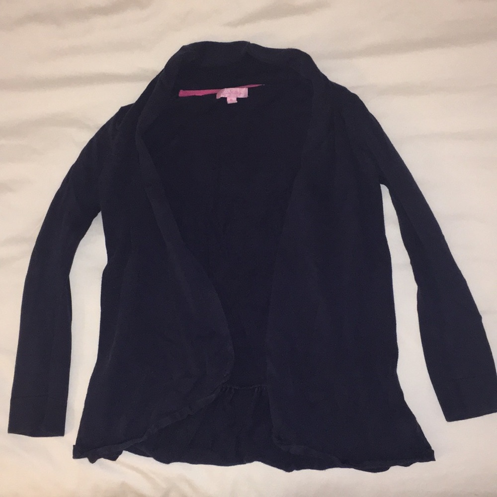 Lilly Pulitzer Girls Navy Blue Cardiagn